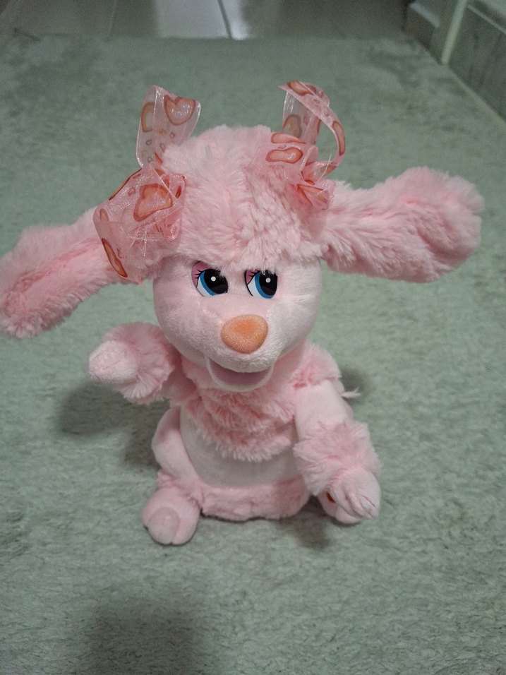 Pembe Peluş Oyuncak Tavşan - Görsel 4