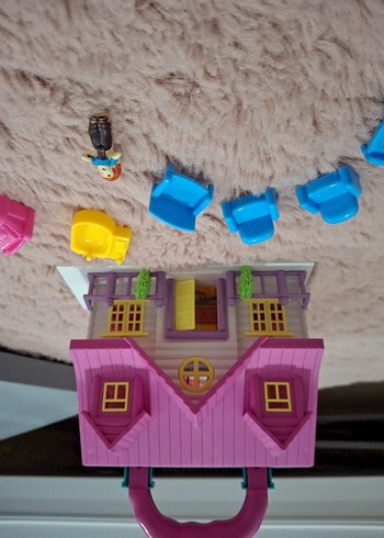 Pastel Renkli Taşınabilir Oyuncak Ev - Görsel 4