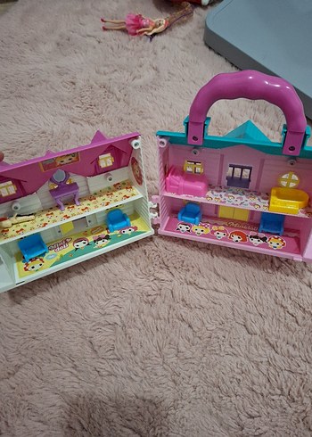 Pastel Renkli Taşınabilir Oyuncak Ev - Görsel 3