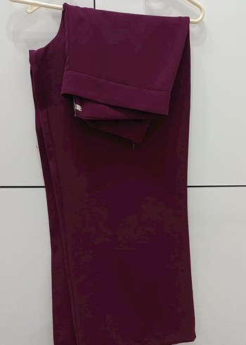 Bordo Uzun Kollu Piliseli Kadın Tunik takım - Görsel 4