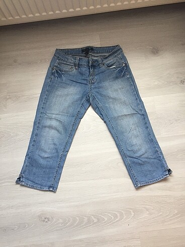 Kadın kapri kot pantalon