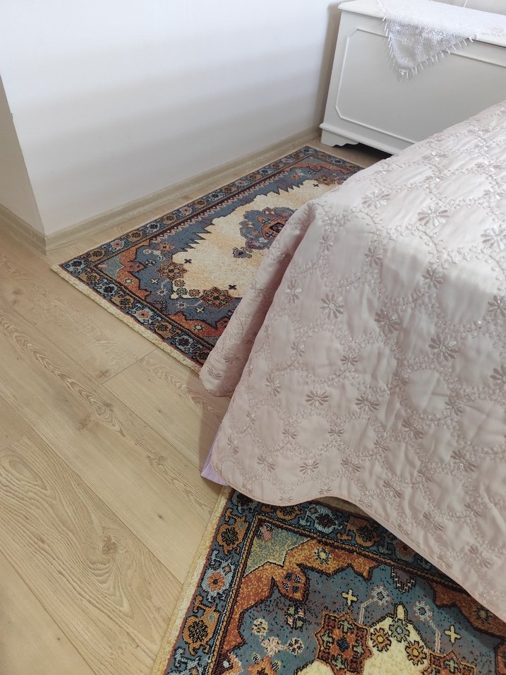 Nakışlı putra pembesiYatak Örtüsü - Görsel 4