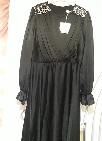 Uzun  yeni etiket abiye.tarz   abiye elbise - Görsel 7