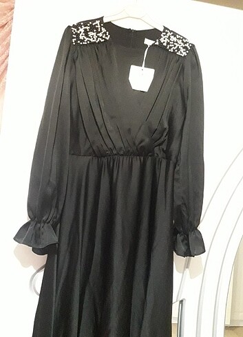 Uzun  yeni etiket abiye.tarz   abiye elbise - Görsel 14