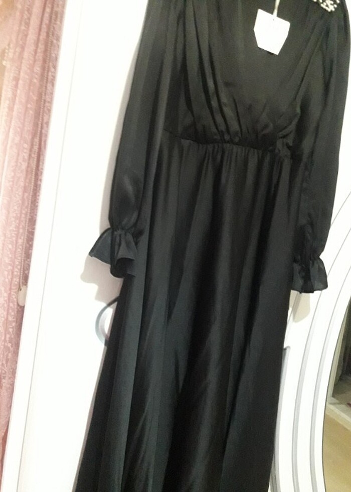 Seten uzun yeni etiket tarz abiye - Görsel 4