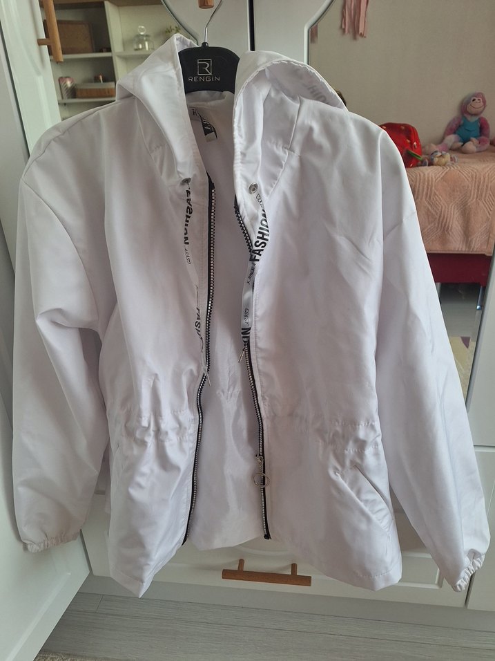 Gri Fermuarlı Kadın Midi Ceket - Görsel 2