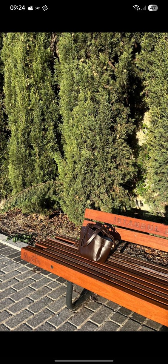 Kahverengi Deri Kadın Çanta - Görsel 3