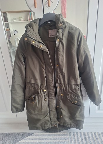 Gri Uzun Kollu Düğmeli Kadın Ceket - Görsel 2