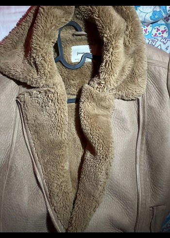 Kahverengi Süet Kürklü Kadın Ceket - Görsel 5