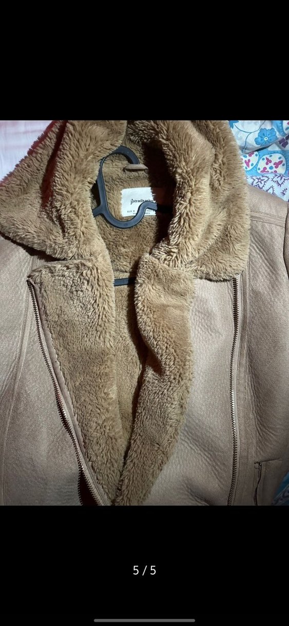 Kahverengi Süet Kürklü Kadın Ceket - Görsel 5