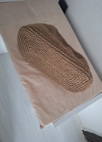 Bej Örgü Kadın Portföy Çanta - Görsel 6