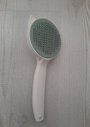 Yeşil ve Beyaz Kedi Tüyü Fırçası - Görsel 2