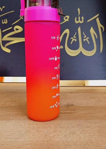 Renkli Kırmızı suluk matara - Görsel 2