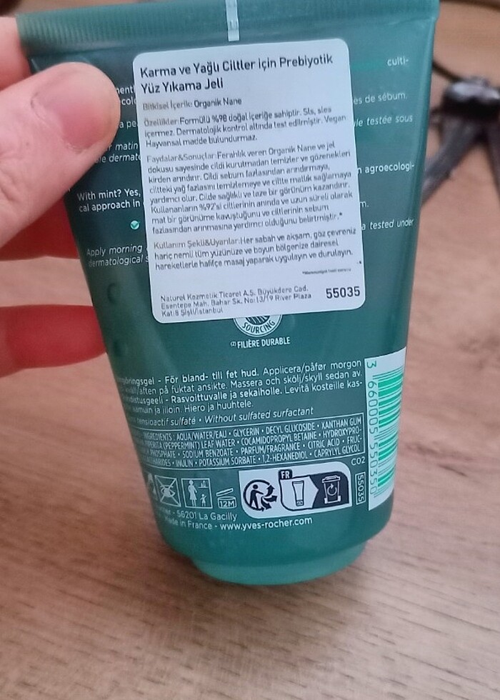 karma ve yağlı ciltler için yüz yıkama jeli  - Görsel 2