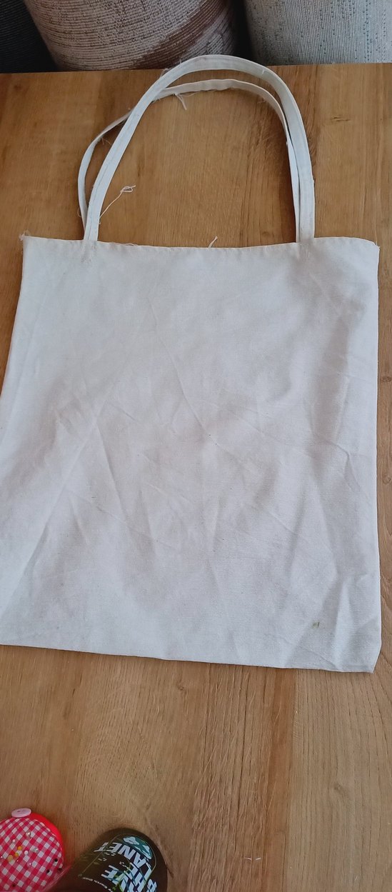 Beyaz Düz Kumaş Kol Çantası - Görsel 2