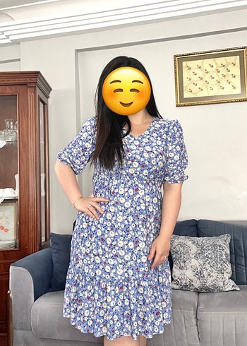 Çiçekli Midi Elbise - Görsel 9