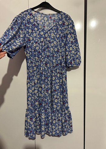Çiçekli Midi Elbise - Görsel 2