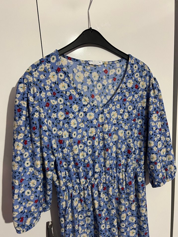 Çiçekli Midi Elbise - Görsel 4