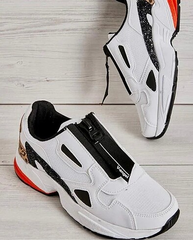 Beyaz Siyah Kadın Sneaker - Görsel 8