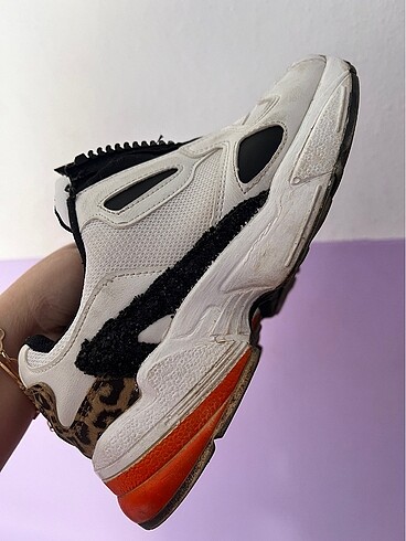 Beyaz Siyah Kadın Sneaker - Görsel 6