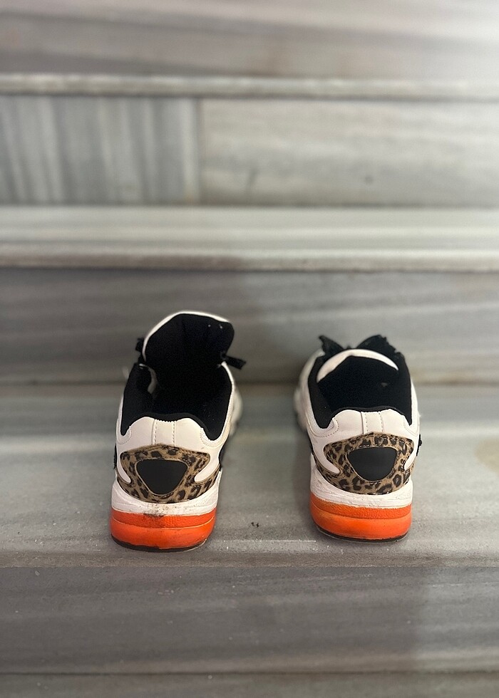 Beyaz Siyah Kadın Sneaker - Görsel 3