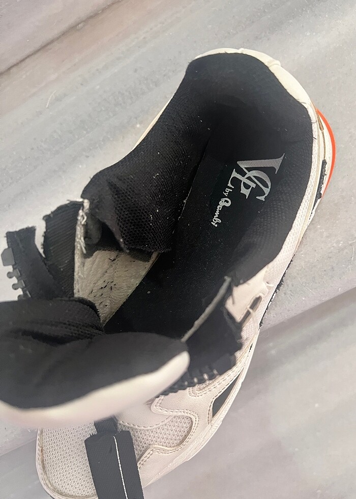 Beyaz Siyah Kadın Sneaker - Görsel 4