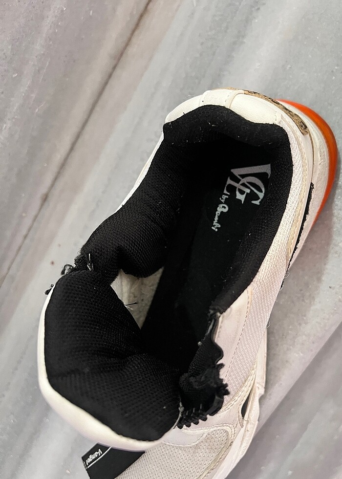 Beyaz Siyah Kadın Sneaker - Görsel 5