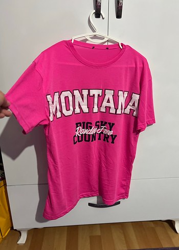Baskılı pembe tişört