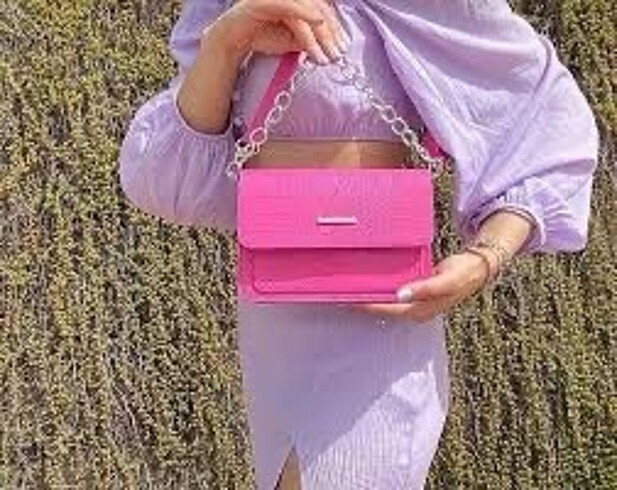 Zara pembe çanta