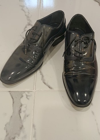 Parlak Siyah Klasik deri  Erkek Ayakkabı - Görsel 4