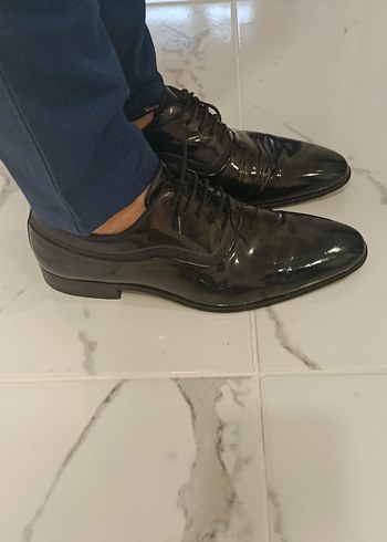 Parlak Siyah Klasik deri  Erkek Ayakkabı - Görsel 3