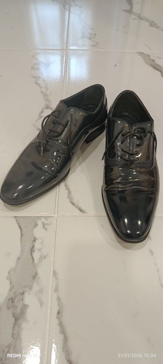Parlak Siyah Klasik deri  Erkek Ayakkabı - Görsel 4