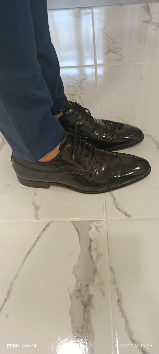Parlak Siyah Klasik deri  Erkek Ayakkabı - Görsel 3