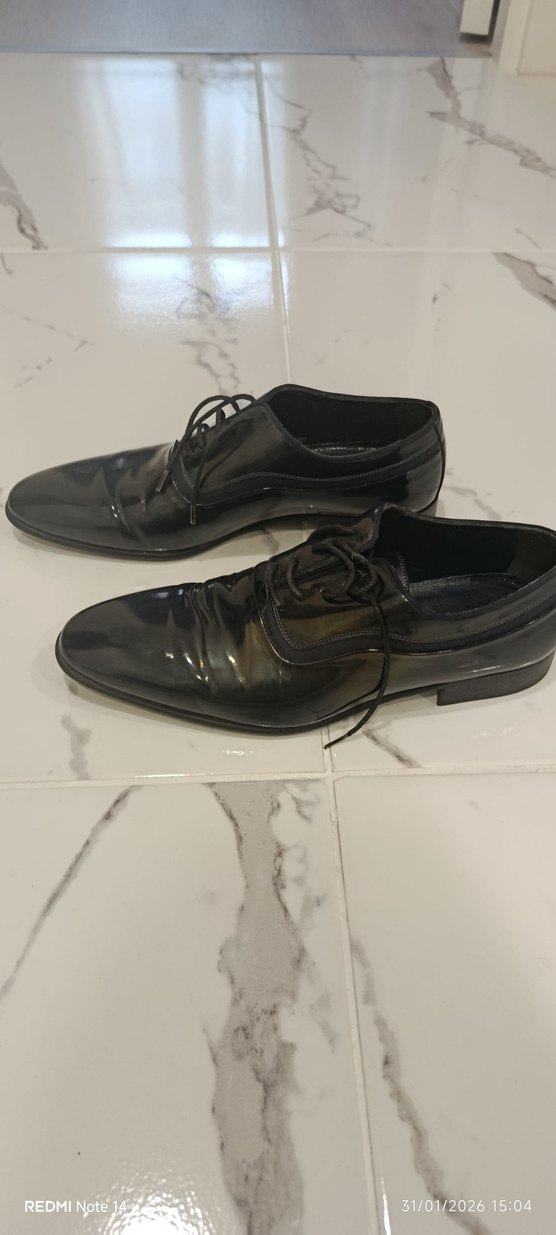 Parlak Siyah Klasik deri  Erkek Ayakkabı - Görsel 5