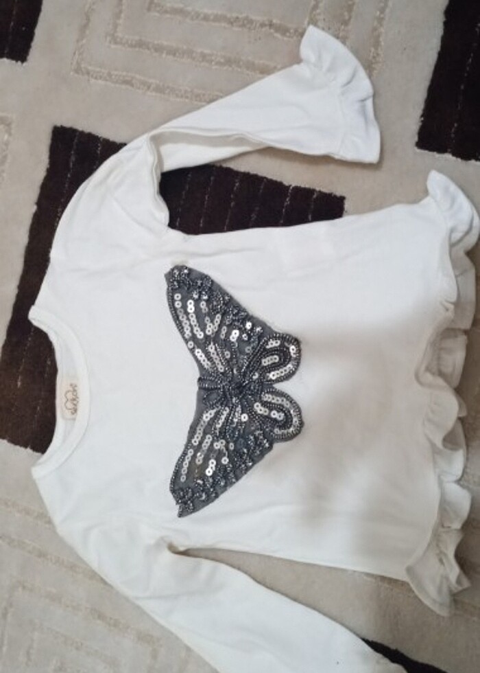 Kız çocuk payetli bluz  - Görsel 2