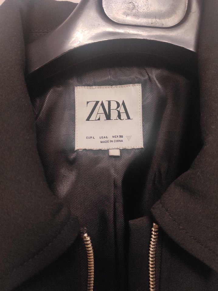 Fermuarlı Kısa Siyah Kadın Blazer - Görsel 2