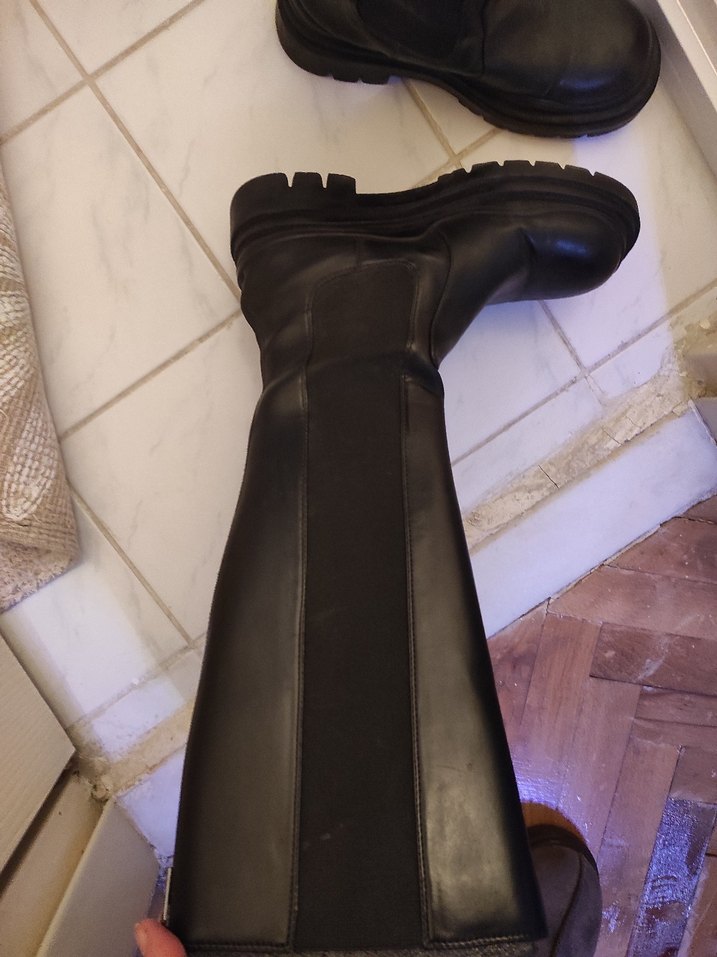 Nine West Siyah Kadın Diz altı çizme - Görsel 4