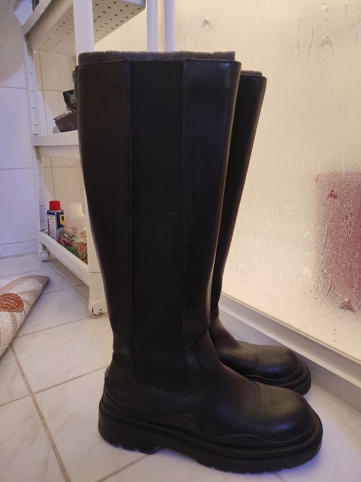 Nine West Siyah Kadın Diz altı çizme - Görsel 3