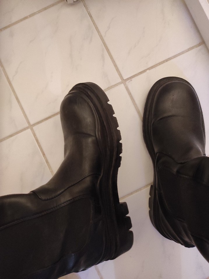 Nine West Siyah Kadın Diz altı çizme - Görsel 5