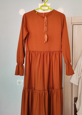 Diğer taba Uzun Kahverengi Elbise