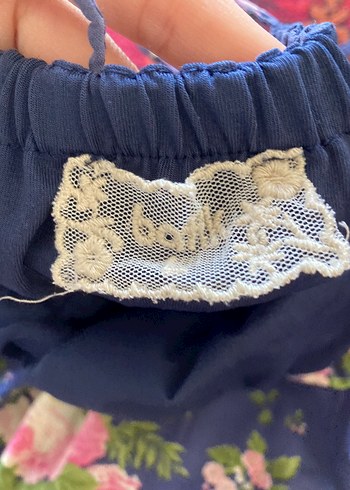 Batik Çiçek Desenli Askılı Bohem elbise