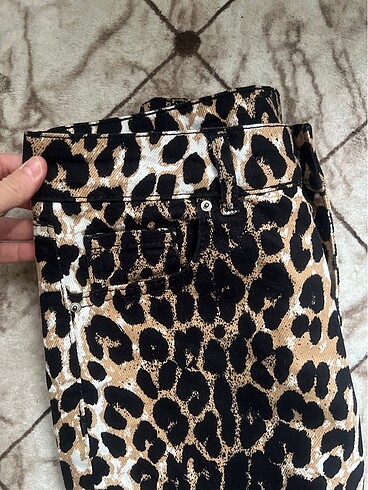 34 Beden çeşitli Renk Leopar pantolon