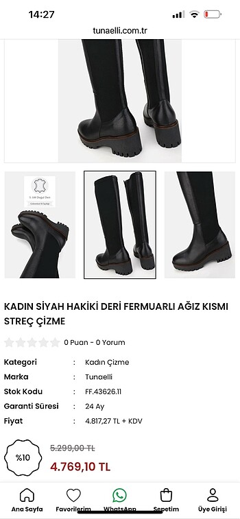 37 Beden Hakiki deri cizme