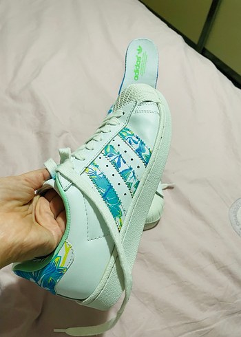 Beyaz Bağcıklı Adidas Kadın Spor Ayakkabı - Görsel 3