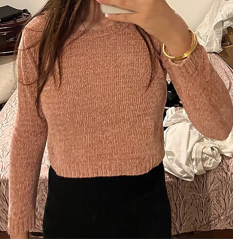 Stradivarius Toz Pembe Üst