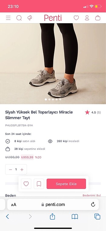m Beden lacivert Renk Penti Miracle Slimmer Tayt