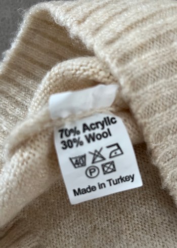 m Beden camel Renk Uzun Kollu Örme Ayıcık Detaylı Kazak