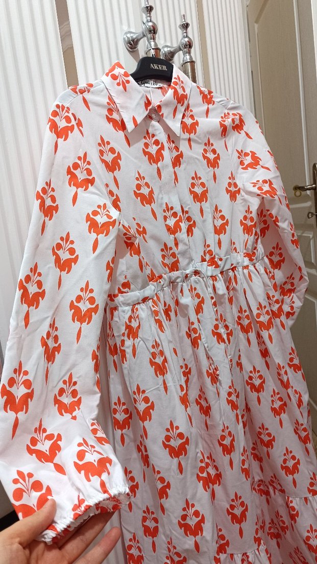 Pamuklu Bohem Uzun Beyaz Elbise - Görsel 2