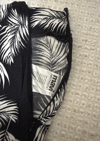 Kadın Siyah Baskılı Bol Kesim Pantolon - Görsel 5