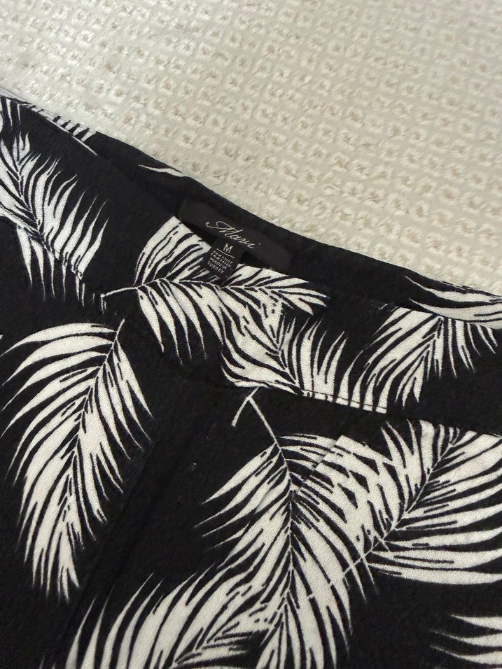 Kadın Siyah Baskılı Bol Kesim Pantolon - Görsel 4